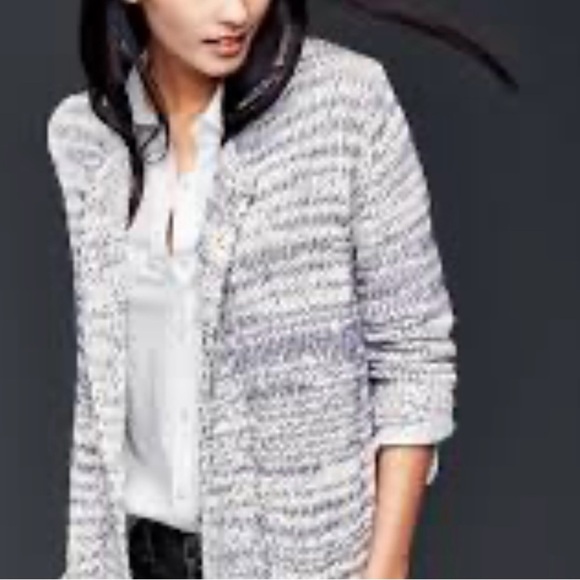 Dynamite Sweaters - Dynamite Gray White Cozy Knit Open pocketed Cardigan Sweater women's size XS